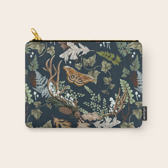 Bohemian leafy forest at night Carry All Pouch Gallery Image 1