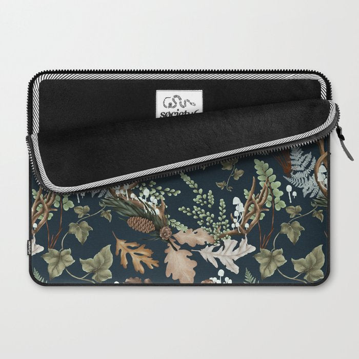 Bohemian leafy forest at night Laptop Sleeve Gallery Image 2
