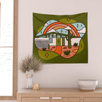 Pisces Mid Century House Wall Tapestry Gallery Image 2