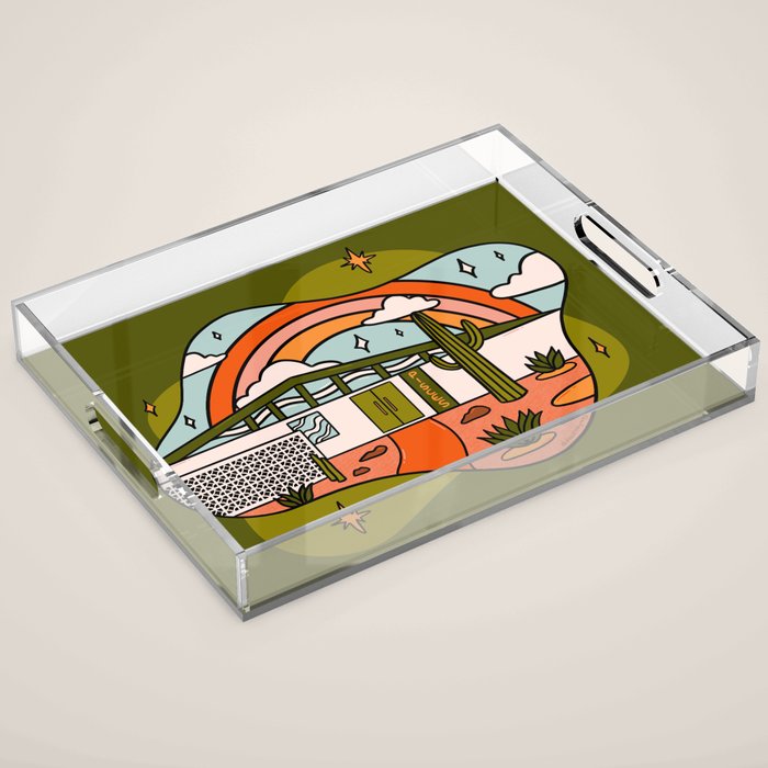 Pisces Mid Century House Acrylic Tray Gallery Image 1