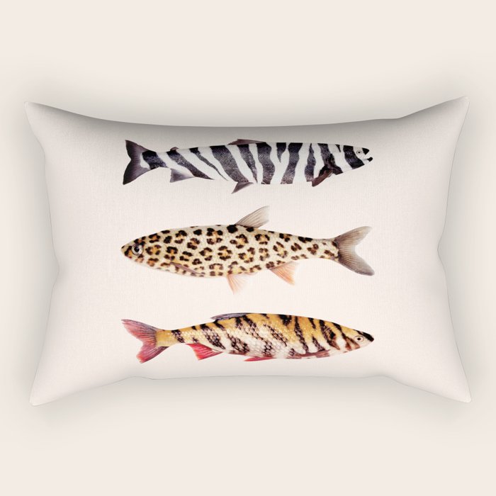 FISH PRINTS Rectangular Pillow Gallery Image 1