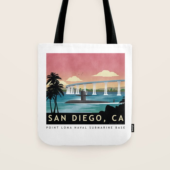 San Diego, CA - Submarine Homeport Tote Bag Gallery Image 1
