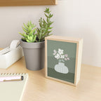 Wildflower bouquet in vase illustration - muted pink, beige and sage green flowers  Mini Art Print Gallery Image 2