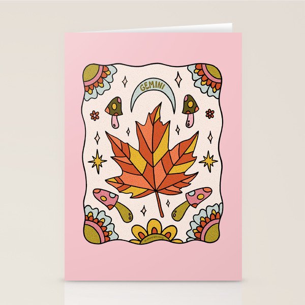 Gemini Leaf Stationery Card Gallery Image 1