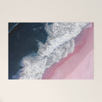 Pink Shoreline - Aerial Ocean Photography Print Welcome Mat Gallery Image 1