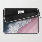 Pink Shoreline - Aerial Ocean Photography Print Laptop Sleeve Gallery Image 2
