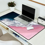 Pink Shoreline - Aerial Ocean Photography Print Desk Mat Gallery Image 2