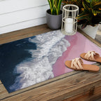 Pink Shoreline - Aerial Ocean Photography Print Outdoor Rug Gallery Image 2