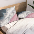 Pink Shoreline - Aerial Ocean Photography Print Pillow Sham Gallery Image 2