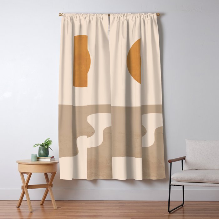 Minimal Abstract Art Landscape 6 Window Curtain Gallery Image 5