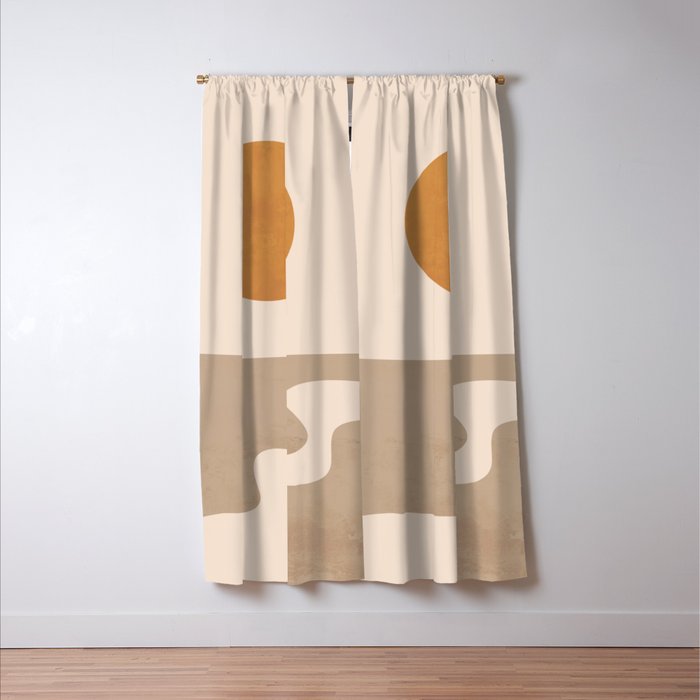 Minimal Abstract Art Landscape 6 Window Curtain Gallery Image 3