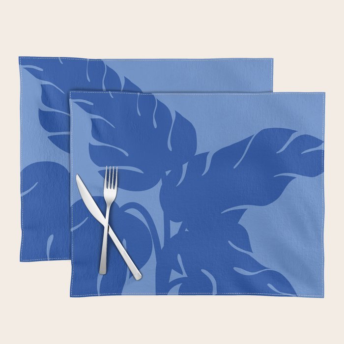 Light In The Darkness  - a blue tropical still life painting Placemat Gallery Image 1