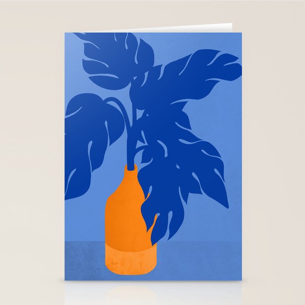 Light In The Darkness  - a blue tropical still life painting Stationery Card Gallery Image 1