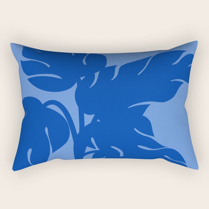 Light In The Darkness  - a blue tropical still life painting Rectangular Pillow Gallery Image 2