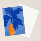 Light In The Darkness  - a blue tropical still life painting Stationery Card Gallery Image 2
