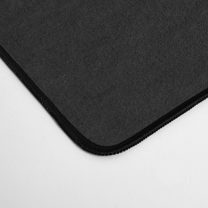 Retro Piquet Mid Century Modern Abstract Pattern in Black, Orange, and Almond Cream Desk Mat Gallery Image 4