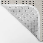 Ethnic Spotted Stripes in Ivory and Black Bath Mat Gallery Image 2