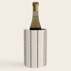 Ethnic Spotted Stripes in Ivory and Black Wine Chiller Gallery Image 1