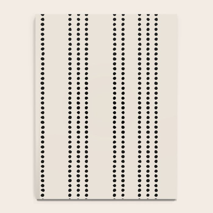 Ethnic Spotted Stripes in Ivory and Black Notebook Gallery Image 4