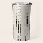 Ethnic Spotted Stripes in Ivory and Black Travel Mug Gallery Image 2