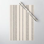 Ethnic Spotted Stripes in Ivory and Black Wrapping Paper Gallery Image 1