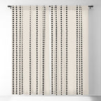 Ethnic Spotted Stripes in Ivory and Black Window Curtain Gallery Image 5