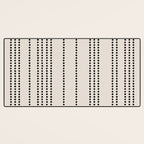Ethnic Spotted Stripes in Ivory and Black Desk Mat Gallery Image 3