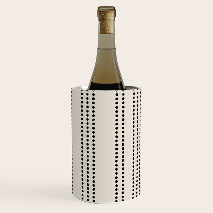 Ethnic Spotted Stripes in Ivory and Black Wine Chiller Gallery Image 3