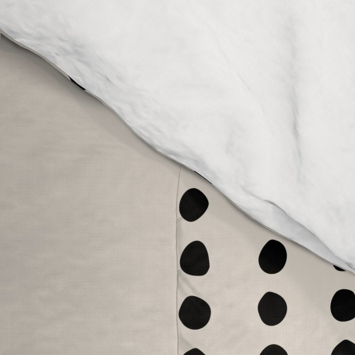 Ethnic Spotted Stripes in Ivory and Black Comforter Gallery Image 4