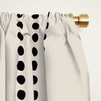 Ethnic Spotted Stripes in Ivory and Black Window Curtain Gallery Image 2