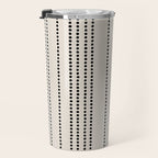 Ethnic Spotted Stripes in Ivory and Black Travel Mug Gallery Image 3
