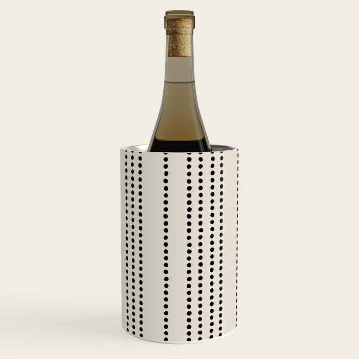 Ethnic Spotted Stripes in Ivory and Black Wine Chiller Gallery Image 2