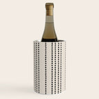 Ethnic Spotted Stripes in Ivory and Black Wine Chiller Gallery Image 2