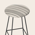 Ethnic Spotted Stripes in Ivory and Black Stool Gallery Image 2