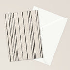 Ethnic Spotted Stripes in Ivory and Black Stationery Card Gallery Image 2