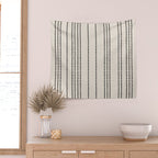 Ethnic Spotted Stripes in Ivory and Black Wall Tapestry Gallery Image 2