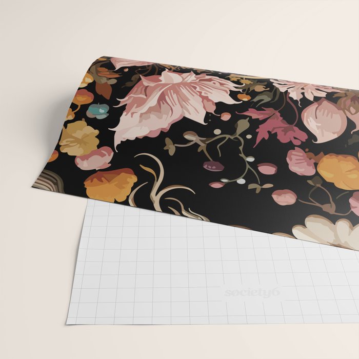 Patchwork of Autumn Pumpkin Art Wrapping Paper Gallery Image 2