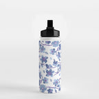 Blue Flowers 4 Water Bottle Gallery Image 2