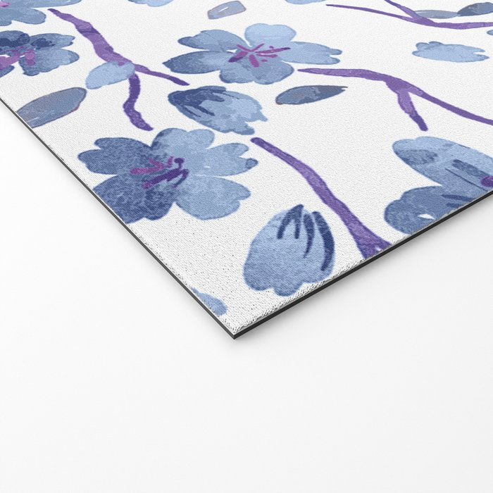 Blue Flowers 4 Welcome Mat Gallery Image 2