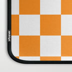 Tangerine Orange Checkerboard Pattern Palm Beach Preppy Laptop Sleeve Gallery Image 3