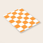 Tangerine Orange Checkerboard Pattern Palm Beach Preppy Notebook Gallery Image 3