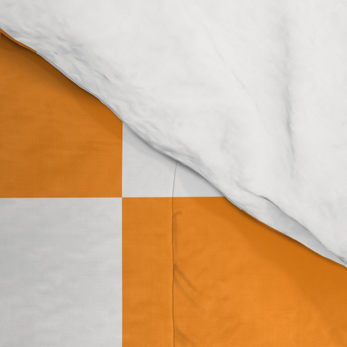 Tangerine Orange Checkerboard Pattern Palm Beach Preppy Comforter Gallery Image 4