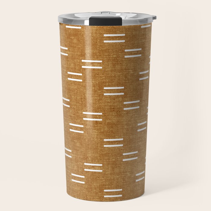 double dash on mustard Travel Mug Gallery Image 1
