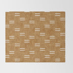 double dash on mustard Throw Blanket Gallery Image 2