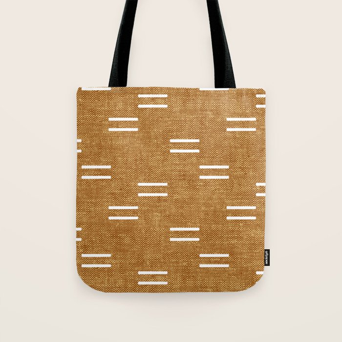 double dash on mustard Tote Bag Gallery Image 1