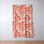 Vibrant Modern Botanical Pattern Whimsical Floral Abstract Window Curtain Gallery Image 3