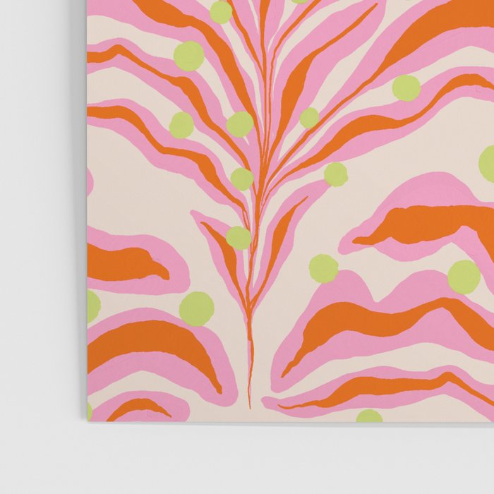 Vibrant Modern Botanical Pattern Whimsical Floral Abstract Poster Gallery Image 3