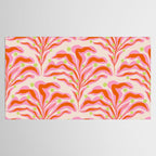 Vibrant Modern Botanical Pattern Whimsical Floral Abstract Tablecloth Gallery Image 2