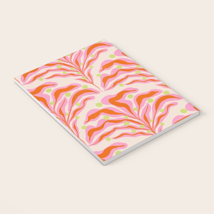 Vibrant Modern Botanical Pattern Whimsical Floral Abstract Notebook Gallery Image 3