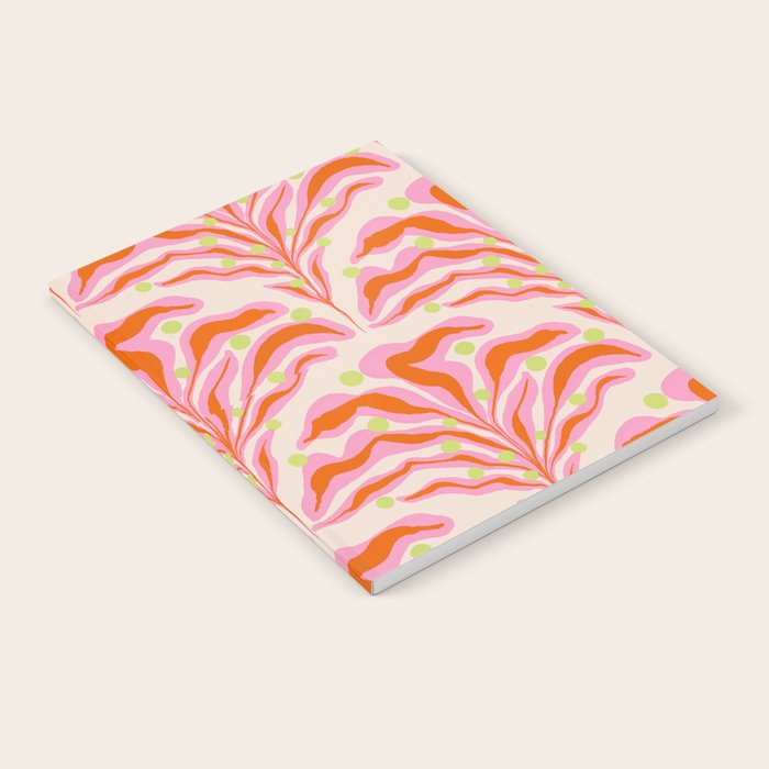 Vibrant Modern Botanical Pattern Whimsical Floral Abstract Notebook Gallery Image 2